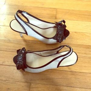 Nine West peep toe heels